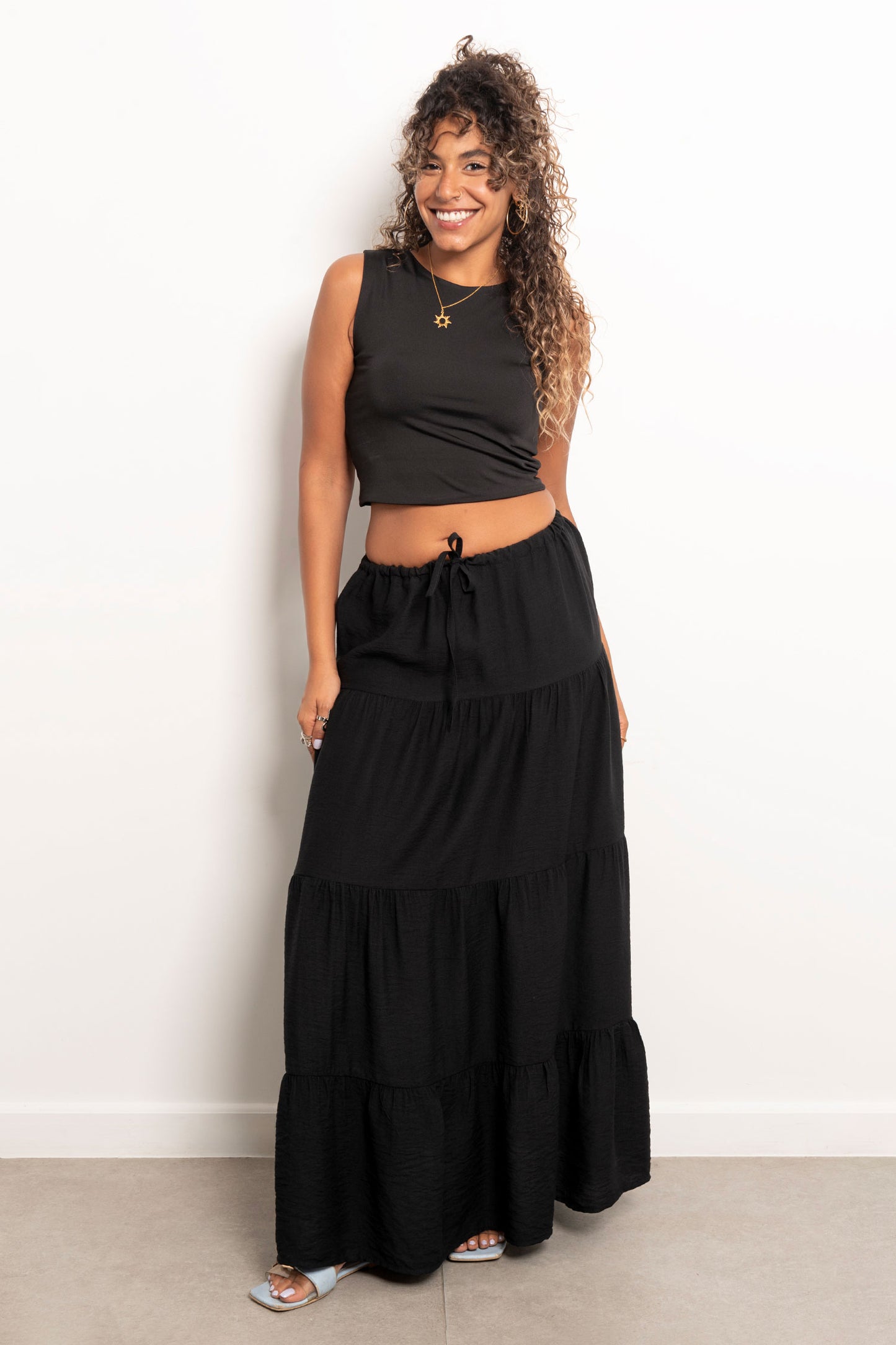 Flowy Summer Skirt - Black