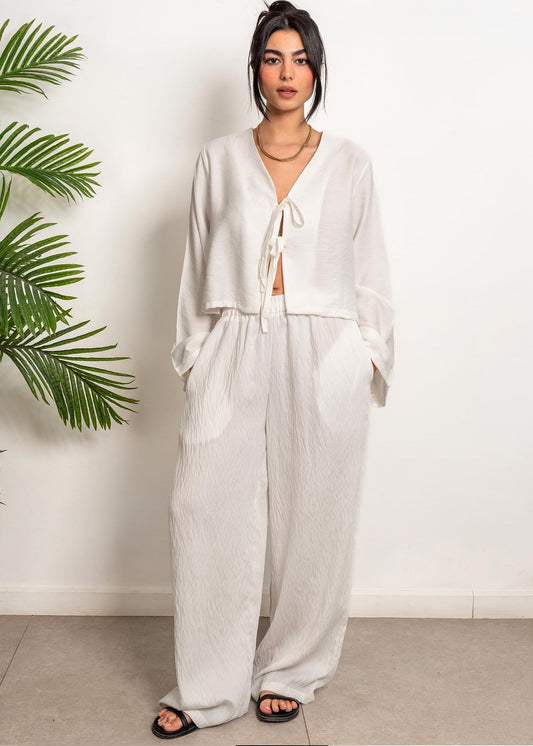 Boho Linen Set - White