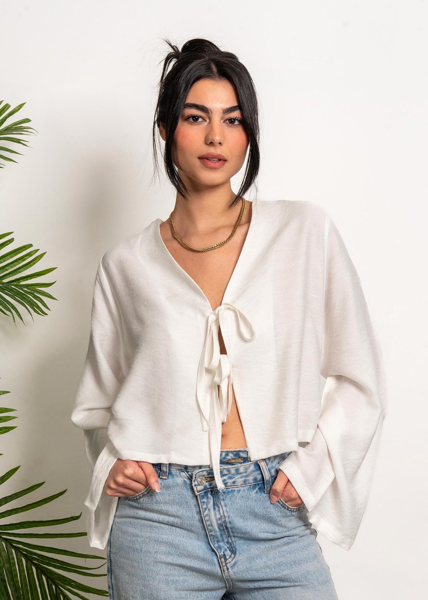 Boho Linen Shirt - White