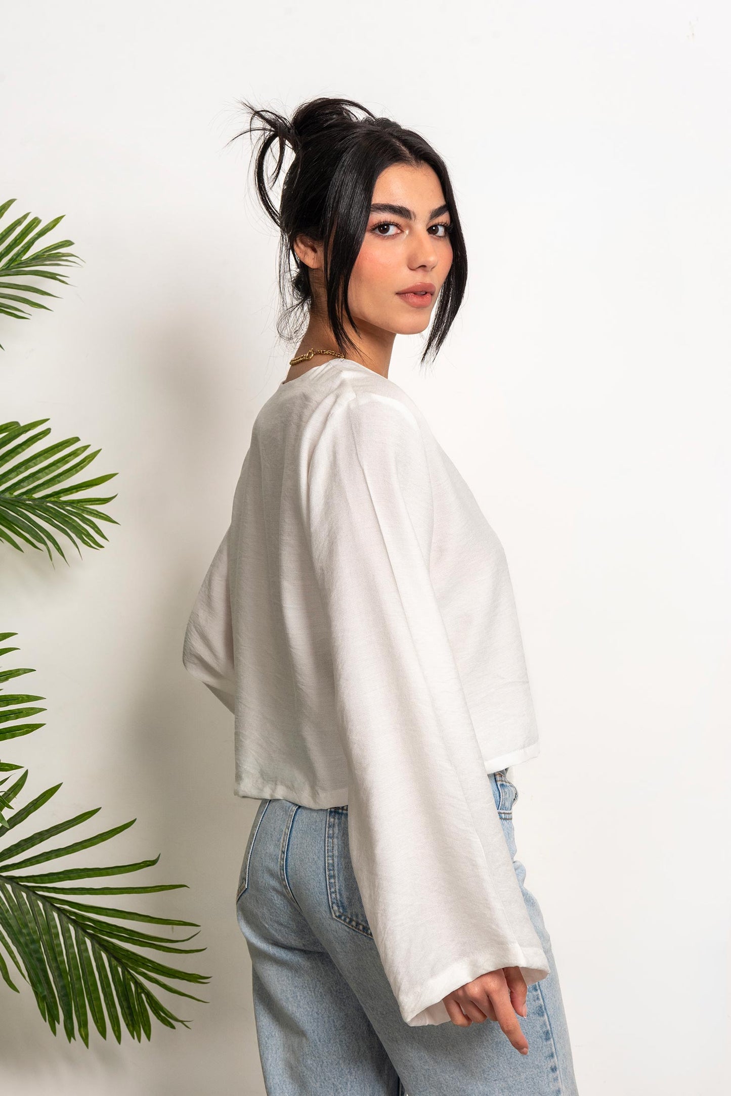 Boho Linen Shirt - White