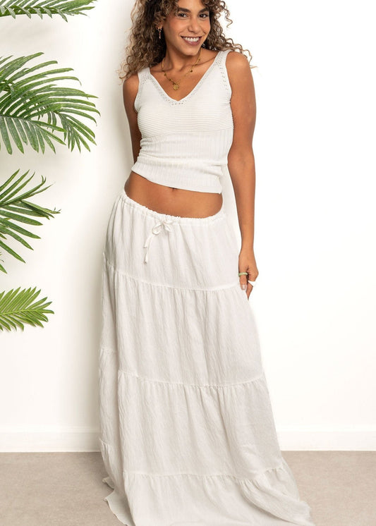 Flowy Summer Skirt - White