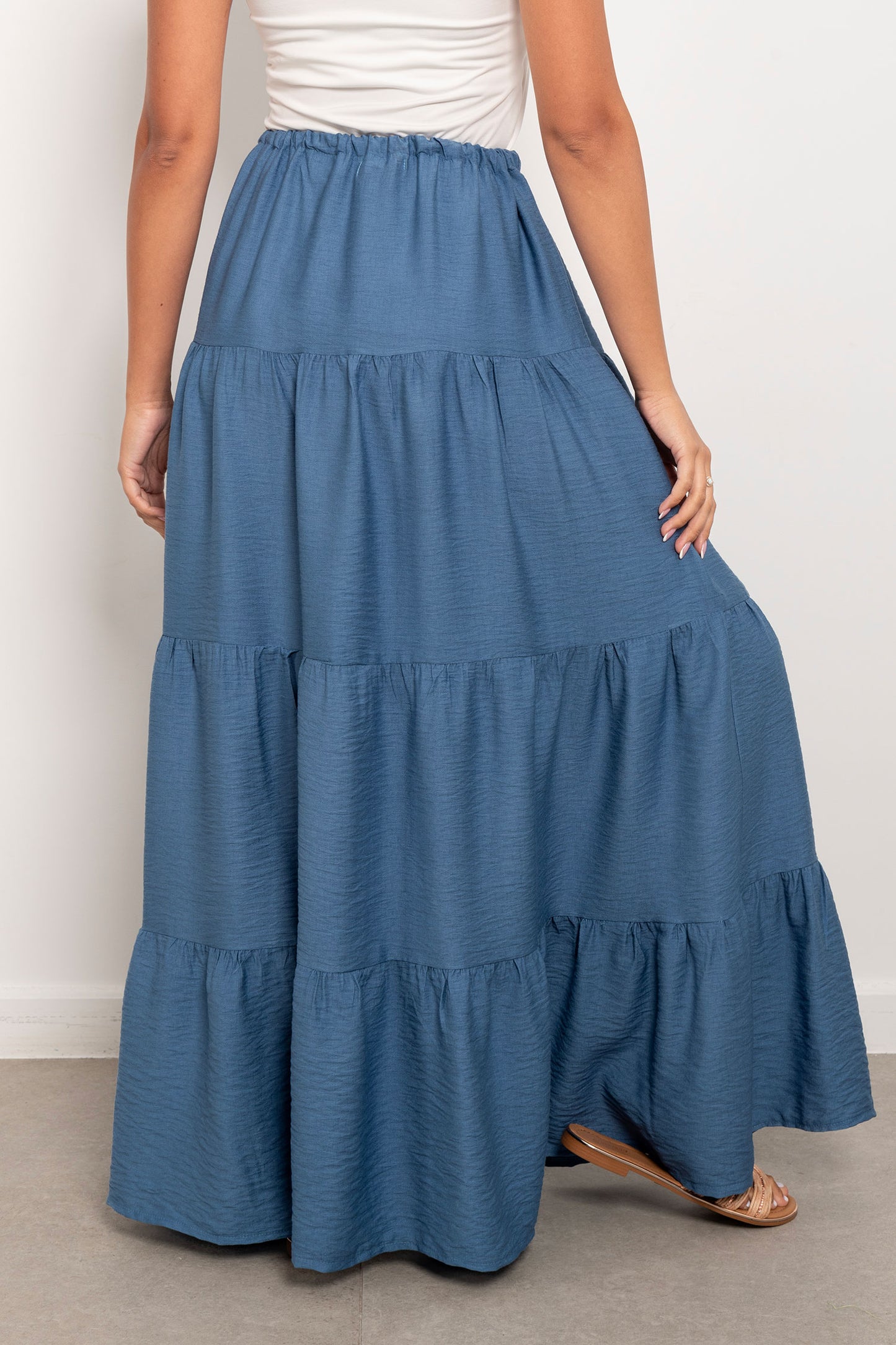 Flowy Summer Skirt - Denim Blue